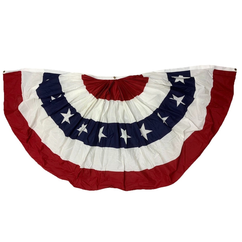 Vintage Bunting Flag Banner American Patriotic Stars Bars USA Decor Large 3x6 ft